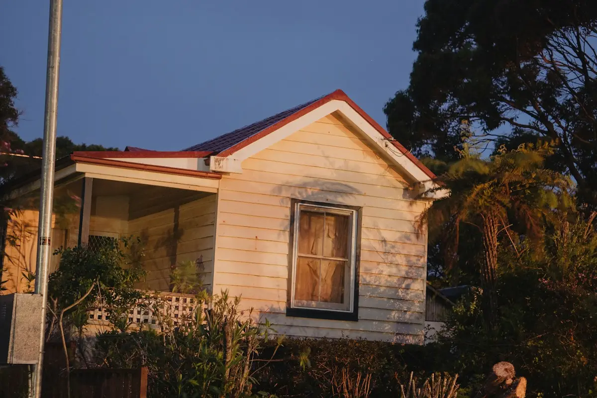 Florida home in warm evening light